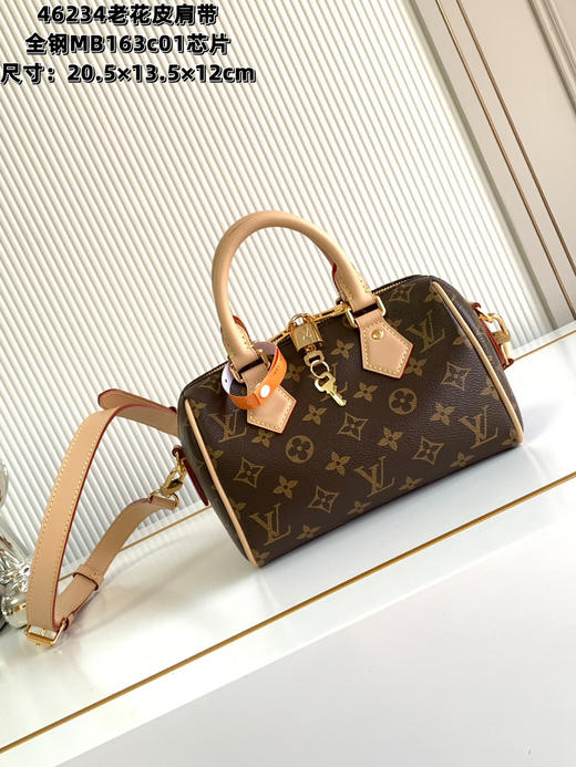 秋冬特惠💰1200 渠道级LV【全钢五金 MB163c01变码芯片】te级LV 原厂皮配全套包装 M46234 老花红皮肩带 商品图0