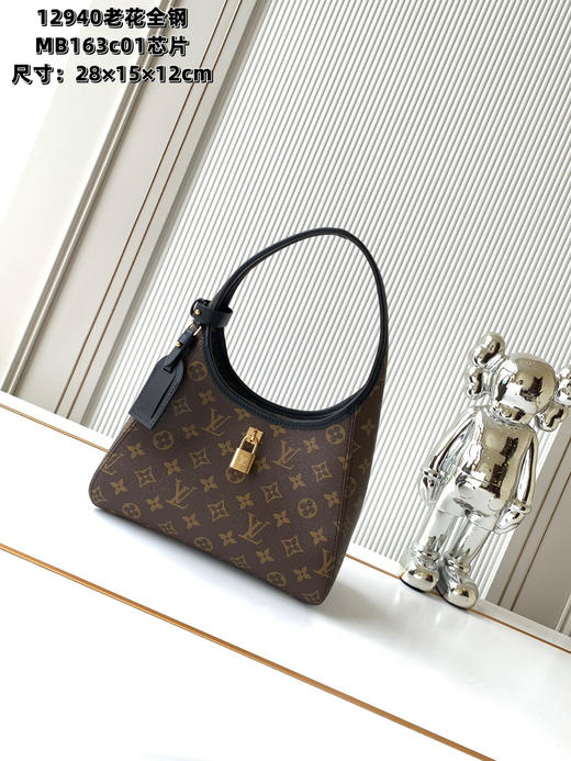 秋冬特惠💰1170 渠道级LV【全钢五金 MB163c01变码芯片】te级LV 全套包装 M12940老花 本款The Drop 小号手袋 商品图0