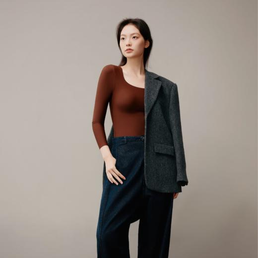 【暖姜肌底衣】有棵树10A抗菌远红外科技磨绒款保暖打底上衣-W2020 商品图4