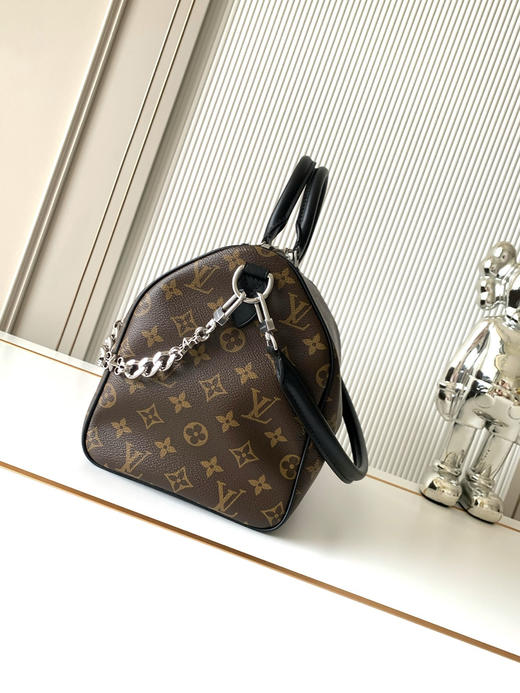 秋冬特惠💰1400 渠道级LV【全钢五金 MB163c01变码芯片】te级LV 全套包装 M12243老花黑皮 Speedy Soft 30 Dark手袋 商品图1