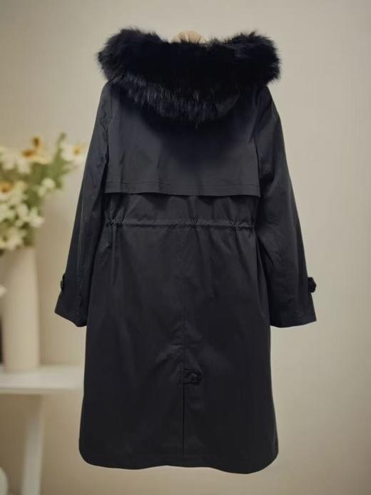 皮草可拆卸派克【派克服】獭兔毛真毛皮➕貉子毛领！！长款派克服皮草秋冬大衣-喜出 商品图3