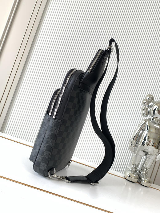 秋冬特惠💰1200 渠道级LV【全钢五金 MB163c01变码芯片】te级LV 全套包装 M45302黑格 本款 Avenue 单肩包 商品图1