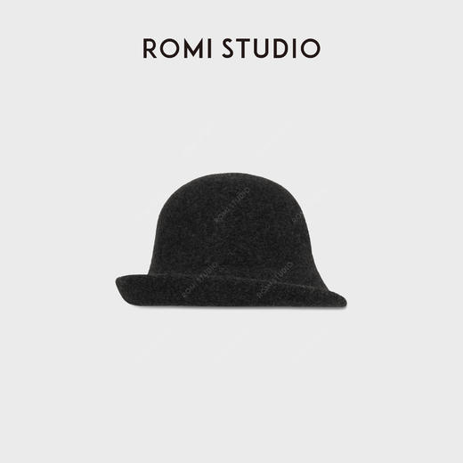 ROMI STUDIO“卷边羊毛帽”显脸小纯羊毛卷曲帽檐渔夫帽 RWCWP07026 商品图1