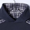 90693SDSA男士秋冬新款痞帅男装韩版拼接格子连帽卫衣时尚百搭套头上衣 商品缩略图2
