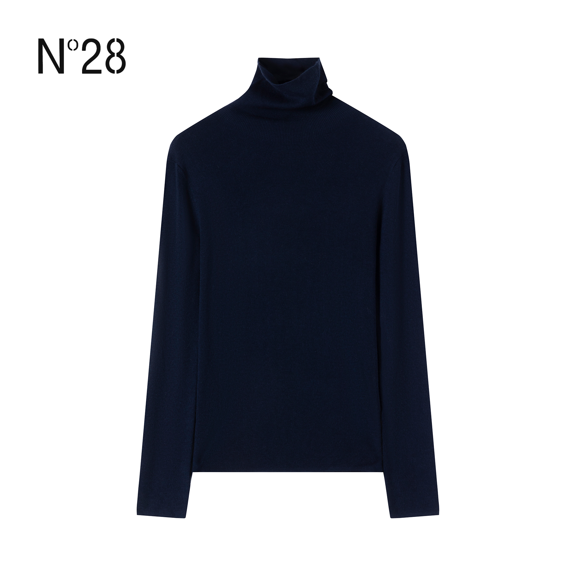 N°28 多色堆堆领高领羊毛针织打底衫女秋冬长袖上衣8955B1M005-12.14直播