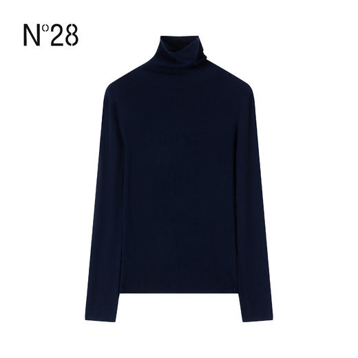 N°28 多色堆堆领高领羊毛针织打底衫女秋冬长袖上衣8955B1M005-12.14直播 商品图0