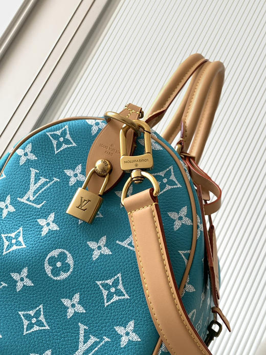 秋冬特惠💰1670 渠道级LV【全钢五金 MB163c01变码芯片】te级LV 全套包装 M14064湖水蓝 本款Speedy P9 Bandoulière30手袋 商品图6