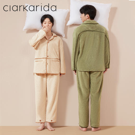【清仓 超软珊瑚绒家居服】clarkarida卡恩桑蚕丝珊瑚绒家居服套装 情侣款 可外穿 迅速升温，持续保暖 商品图1
