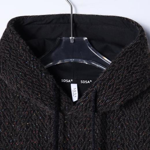 WY1383SDSA男士秋冬新款痞帅男装宽松潮流彩色提花绒毛抽绳连帽卫衣百搭 商品图2