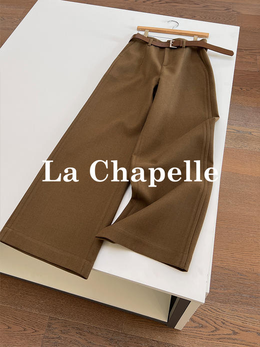 会员福利【高支斜纹+久坐顺直】拉夏贝尔/La Chapelle高腰微廓显瘦直筒裤~质感百搭加厚休闲裤（含腰带） 商品图13