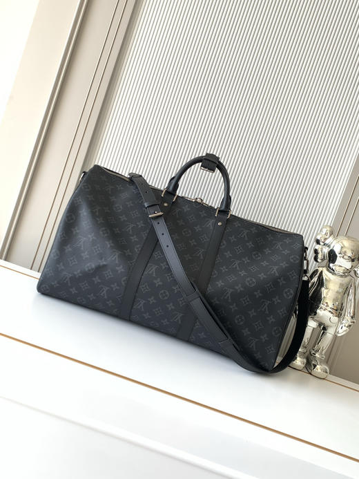 秋冬特惠💰中号45cm💰1430 大号50cm💰1530 特大号55cm💰1630 渠道级LV【精钢五金 MB163c01变码芯片】M40569 M40568 M40605黑花旅行手提包 商品图2