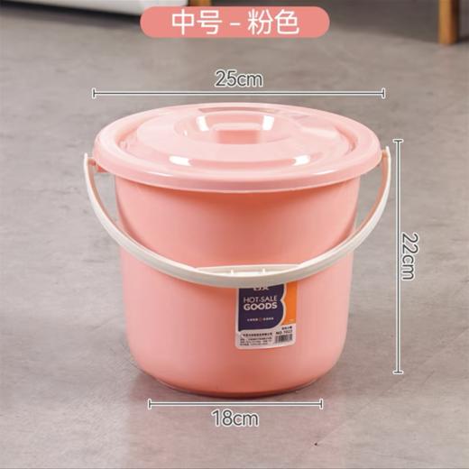 带盖小水桶 塑料迷你桶 小塑料桶搞卫生清洁桶美术洗笔桶钓鱼桶手提水桶手提收纳桶随机颜色1个 商品图5