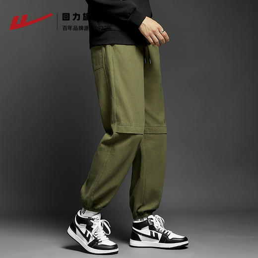 回力裤子男2025新款纯棉束脚裤男士秋冬运动休闲裤男款宽松工装裤 商品图4