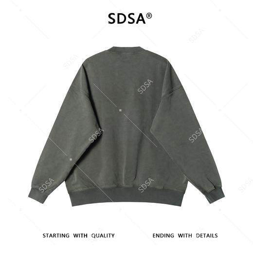 SDSA男士秋冬新款痞帅男装韩版简约针织刺绣花朵圆领卫衣百搭重工 商品图5