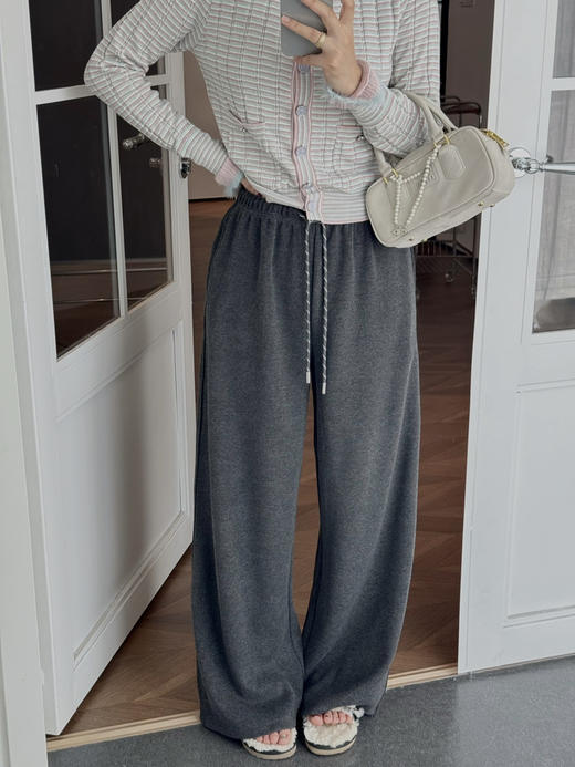 韩国订单row同款羊绒阔腿裤 商品图0