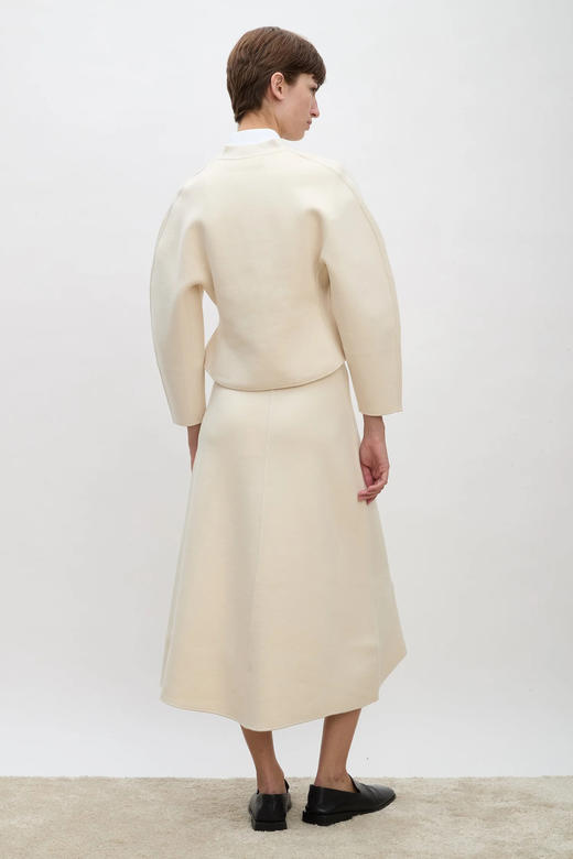 Ashlyn 25AW 象牙色Henry羊毛雕塑针织开衫 商品图2