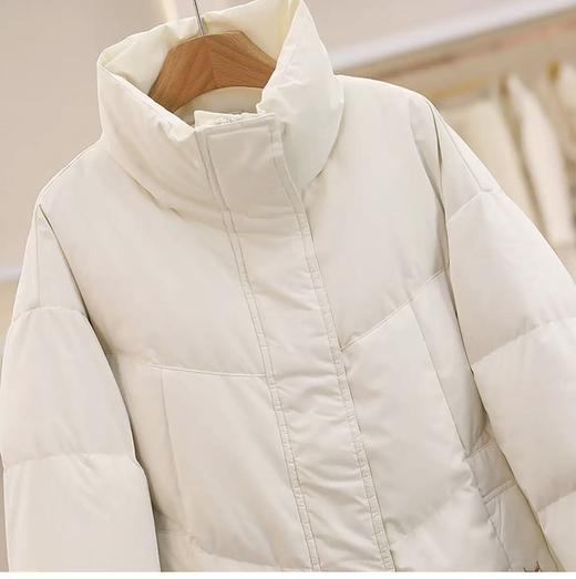 抗菌除螨面料【羽绒服】90%白鸭绒50D杜邦抗菌面料品质休闲宽松立领羽绒服-喜出 商品图2