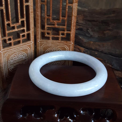 【天然正品】A货翡翠天然细腻圆条糯种紫罗兰56.5号翡翠手镯56.5号（皆取最大值）女士260625AH23 商品图6