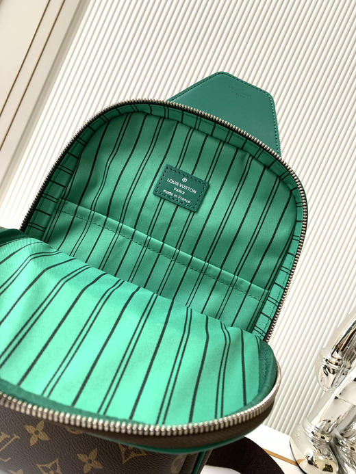 秋冬特惠💰1190 渠道级LV 【全钢五金 MB163c01变码芯片】te级LV 全套包装 M12734老花绿 本款 LV Trail 邮差包 商品图7