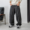 徐太浪【立体裁剪 褶皱感】加绒休闲裤男秋冬款宽松直筒裤子长裤 商品缩略图2