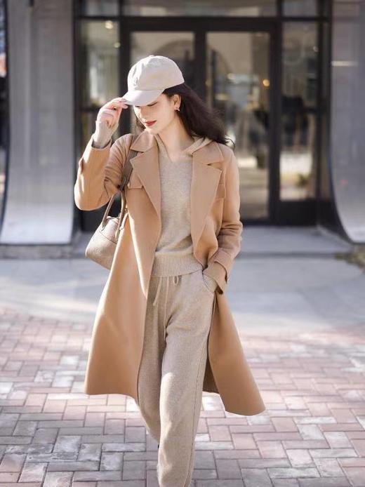 天衣无缝小V领连帽羊毛衫 商品图2