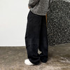 徐太浪【缉明线 立体裁剪】加绒休闲裤男秋冬款保暖直筒黑色裤子 商品缩略图1