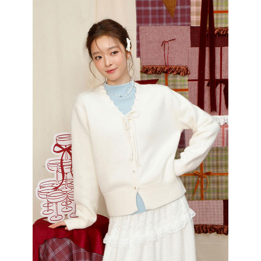 【礼物季】韩系温柔气质针织开衫-纪念日百货门店同款167998319 商品图1