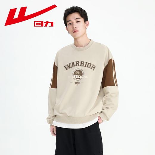 回力卫衣男2025春秋款圆领潮牌外套青少年长袖高级感美式运动上衣 商品图7