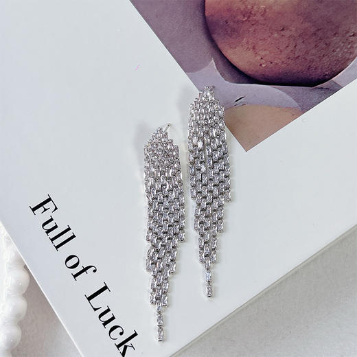 优雅灵动流苏设计感银针耳环-纪念日百货门店同款167796039 商品图0