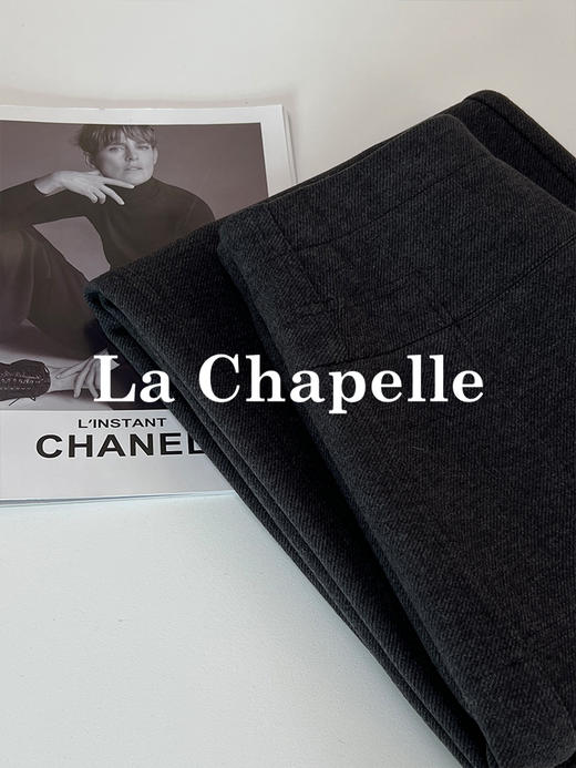 会员福利【绵羊毛+内里磨毛/不垮垂感】拉夏贝尔/La Chapelle秋冬新款通勤直筒裤！高级感斜纹加厚西裤 商品图9