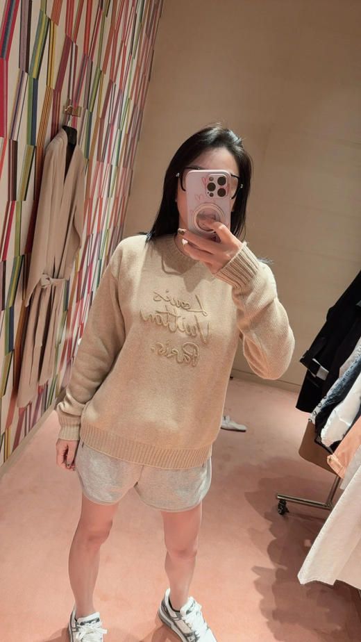 驴家 25秋冬新款 奶咖色羊绒针织毛衣(TM) 商品图5