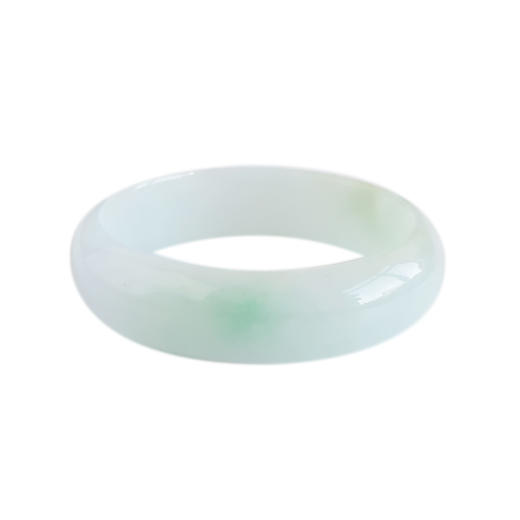 【天然正品】A货翡翠天然精品细腻糯种飘阳绿54.5号贵妃翡翠手镯54.5号（皆取最大值）女士020725AH02 商品图0