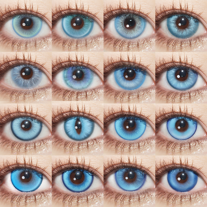 【合集】MyukiCon 浅蓝色COS色系美瞳 月华霜雪/风花雪蓝/蓝色水母/莫兰迪蓝/新星蓝/微醺波本/水系蓝/炼金宝石/海像森林/星辰泪蓝/霜龙寂星/蓝色光晕/圣灵玻璃海/毕加索蓝 显色热门蓝瞳