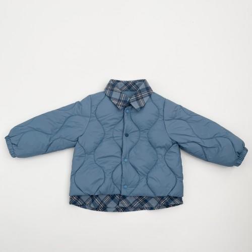 兔兔小布格子衬衫假两件羽绒内胆 商品图0