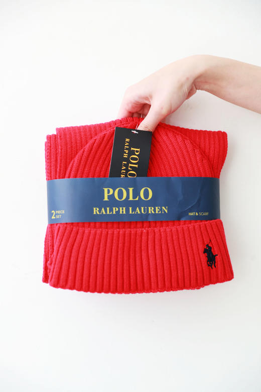 围巾+帽子一起，原包装两件套。小标刺绣加厚全棉围巾套装C112260 商品图11