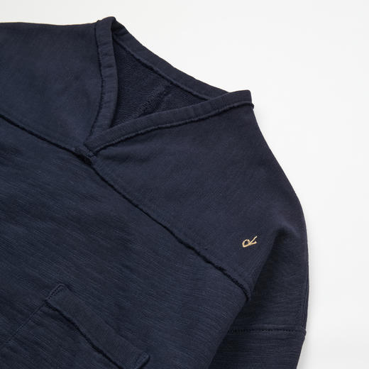 ROMI STUDIO“休闲美式”v领竹节棉做旧洗水套头卫衣 RWCWSY6750 商品图3