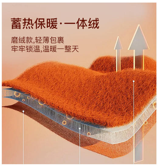 官网690！爱家免穿文胸山羊绒桑蚕丝一体绒保暖背 固定杯双面磨毛带胸垫打底心女 商品图2