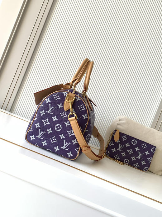 秋冬特惠💰1670 渠道级LV【全钢五金 MB163c01变码芯片】te级LV 全套包装 M14064紫色 本款Speedy P9 Bandoulière30手袋 商品图1