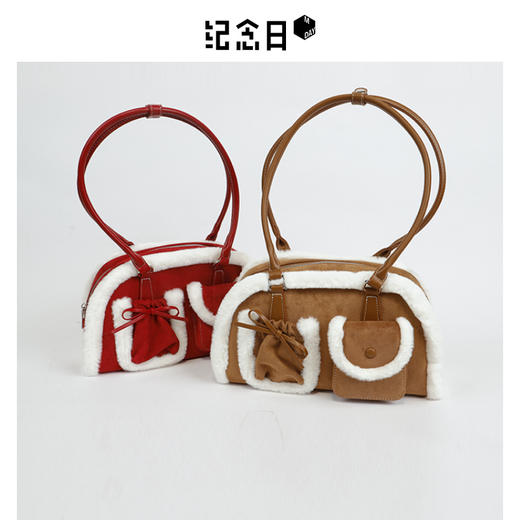 【礼物季】毛圈拼接保龄球单肩包-纪念日百货门店同款167493118 商品图5