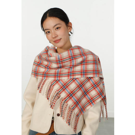 多巴胺格纹围巾-纪念日百货门店同款165200254 商品图3