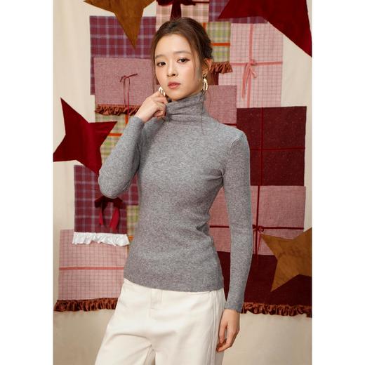 【礼物季】高领修身款针织打底衫-纪念日百货门店同款167746411 商品图1