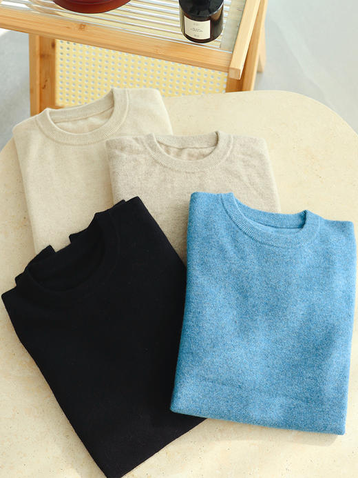 【冬季穿搭万金油  一件顶三件的羊绒衫】男士羊绒衫  100%羊绒面料  亲肤柔软又保暖  款式简约大方  上身稳重有型  给老公、老爸十足关爱~ 商品图12