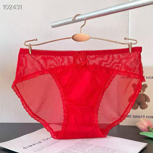 藏不住红花边女士内裤-纪念日百货门店同款167543242 商品图2