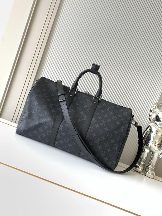 秋冬特惠💰中号45cm💰1430 大号50cm💰1530 特大号55cm💰1630 渠道级LV【精钢五金 MB163c01变码芯片】M40569 M40568 M40605黑花旅行手提包 商品图2