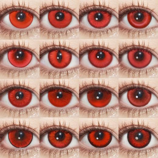 【合集】MyukiCon亮红色 COS美瞳 流火燃红/复古港风红/暗红权杖/哥特玫瑰/血腥灵药/次元梦境/咚咚红/赤龙焚天/红色光晕/流萤森红 第五人格/原神可可莉克/蛇喰梦子/崩铁 浅红正红万圣色系 商品图0