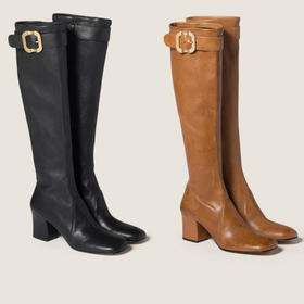 MIU-SH 金属扣高跟弹力长靴