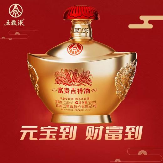 五粮液 富贵吉祥金元宝52°白酒 500ml/瓶 商品图8