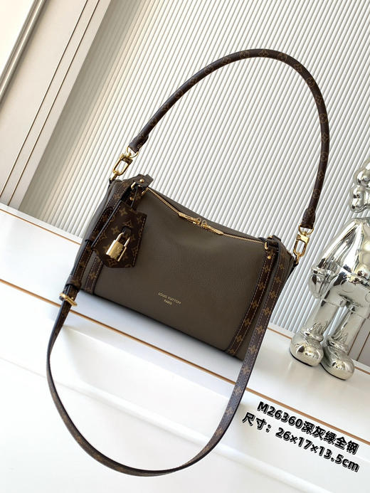 秋冬特惠💰1490 渠道级LV【全钢五金 MB163c01变码芯片】te级LV 全套包装 M26360深灰绿 本款 Express 小号手袋 商品图0