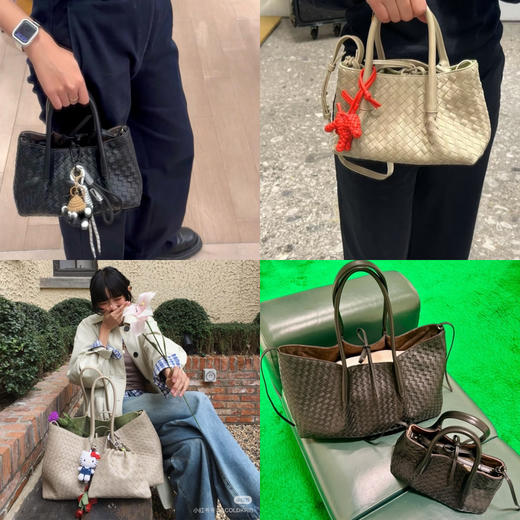 1123-1微商相册看 bv新款 托特包编制包 大号小号 商品图0