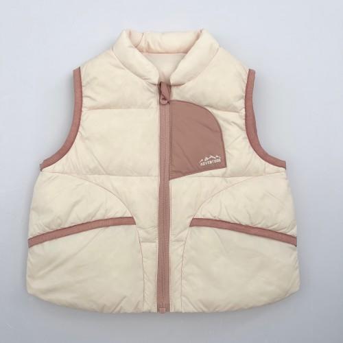 兔兔小布前胸色块撞色羽绒马甲 商品图0